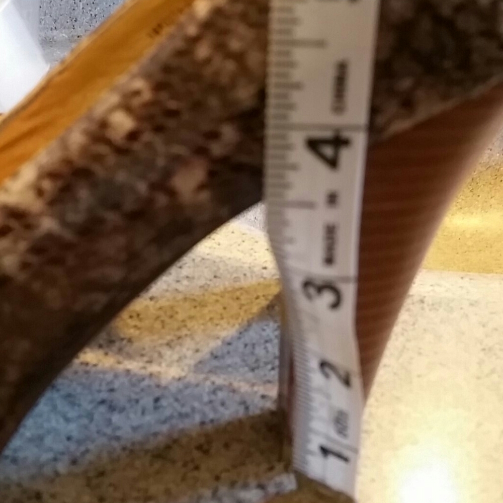 💎💎💎NAUGHTY MONKEY Faux Snakeskin Peep Heels Sz. 91/2 - Picture 9 of 10